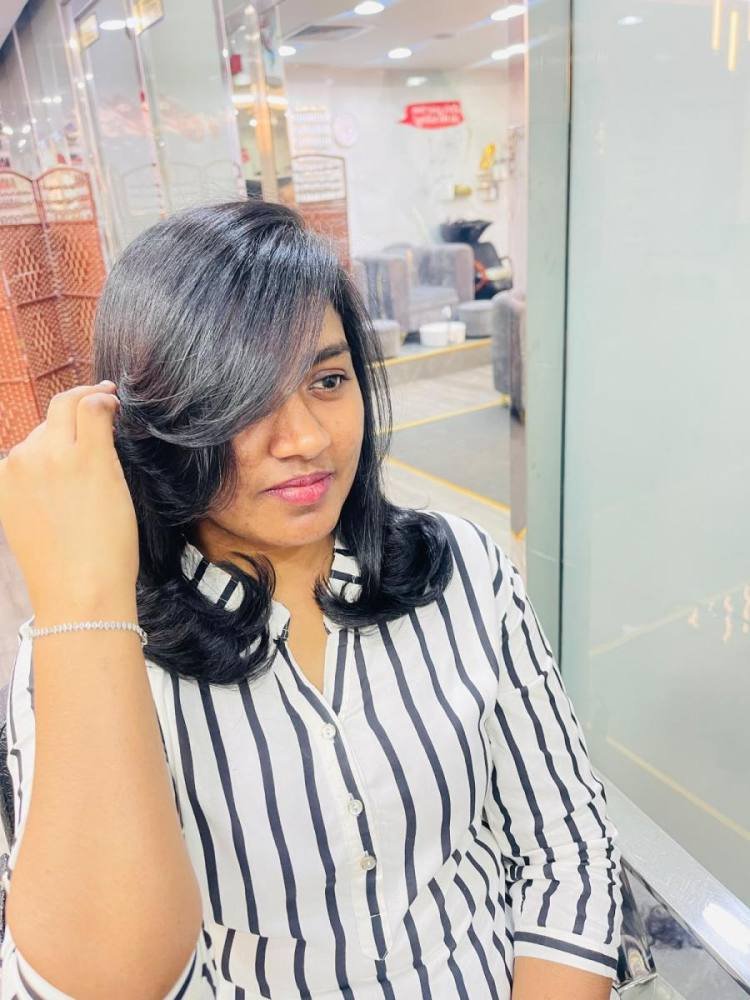 Layered Haircut & Smooth Blowout Transformation - After