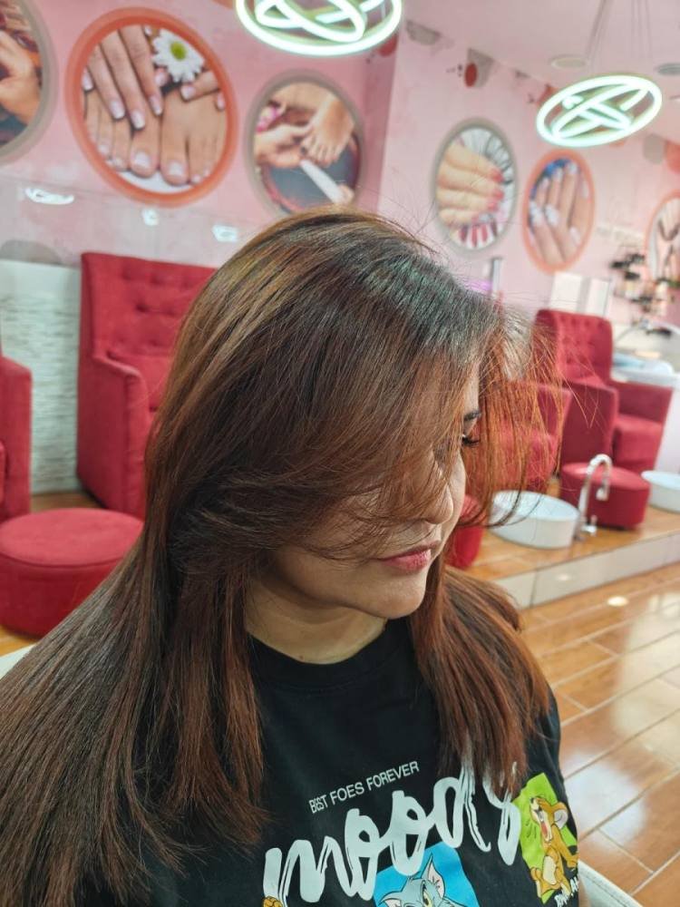 Keratin / Protein Smoothing Treatment & Layered Styling - After