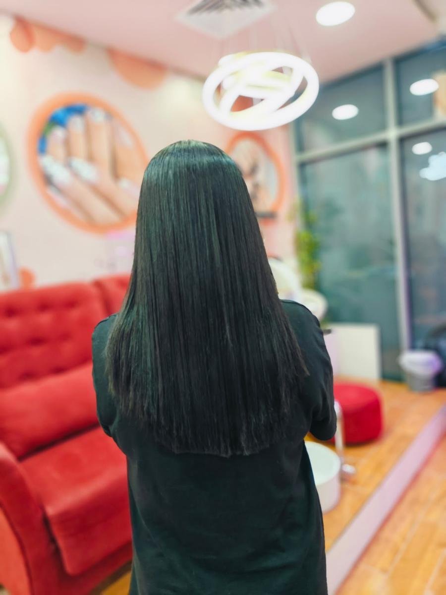 Hair Rebonding  Permanent Straightening Treatment - After